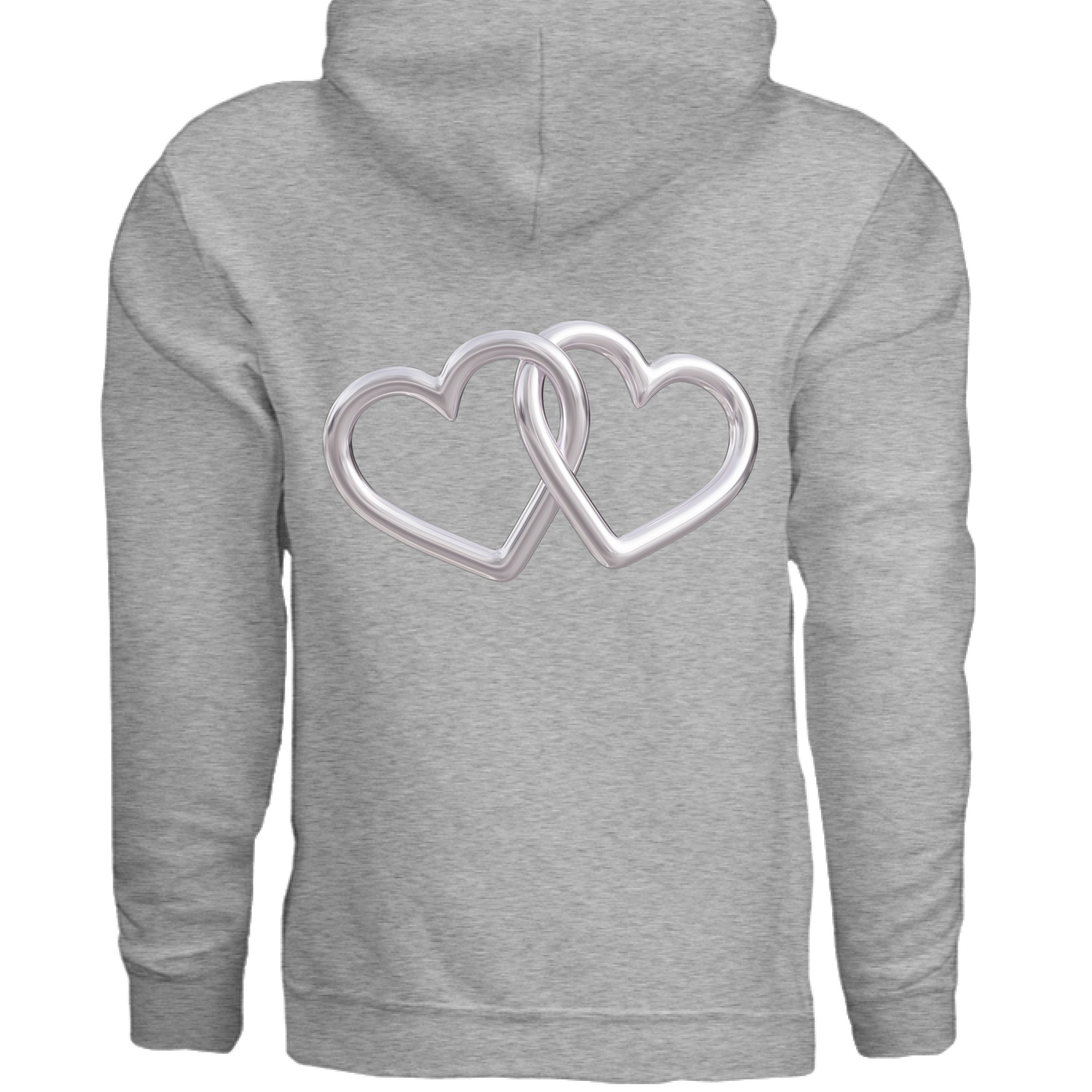 Customizable: Silver Interlocking Heart Hoodie