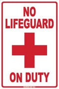 Seaweed No Lifeguard On Duty 8x12
