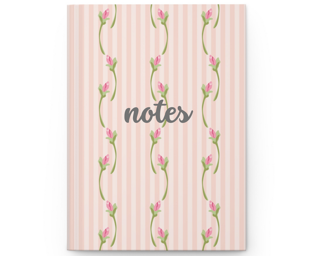 Customizable: Floral Hardcover Journal - Elegant Pink Floral Design, Floral Notebook, Personal Journal, Cute Diary, College Send off Gift