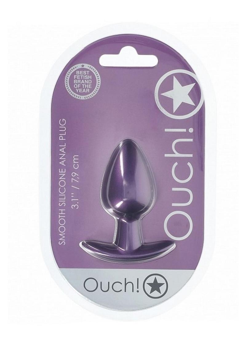 Ouch! Anal Plug Silicone - Medium - Metallic