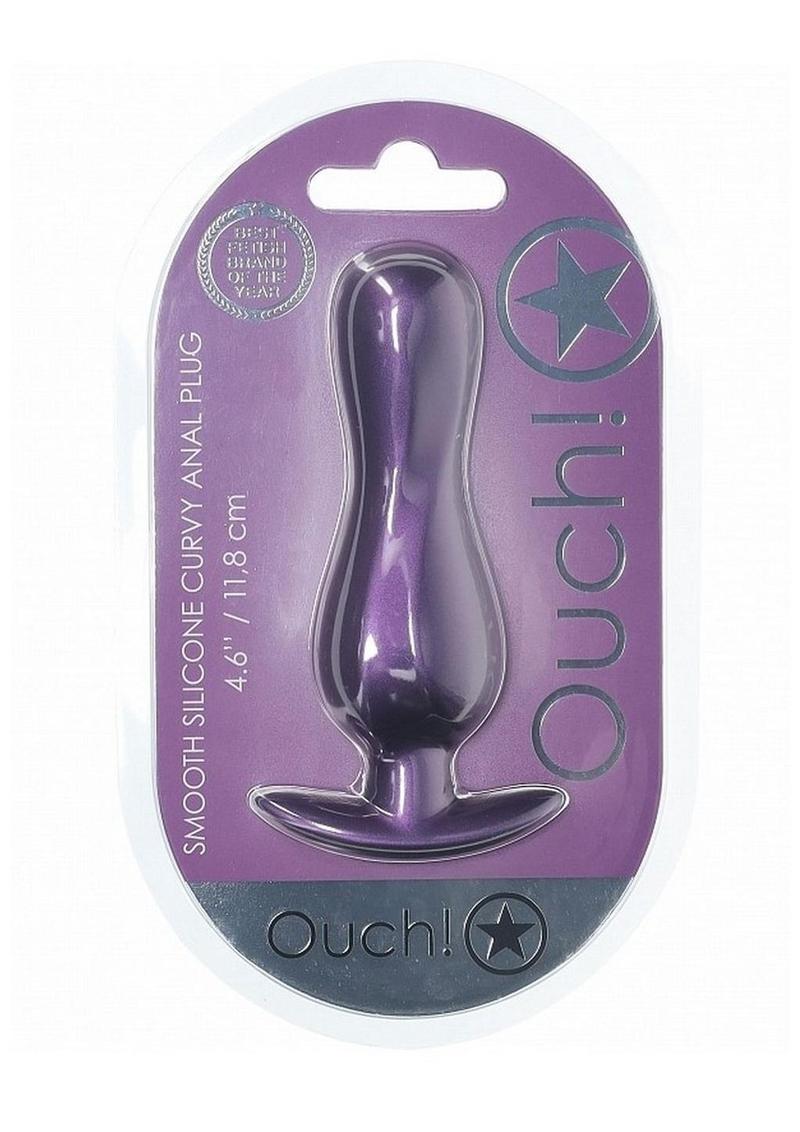 Ouch! Curvy Anal Plug Silicone - Metallic