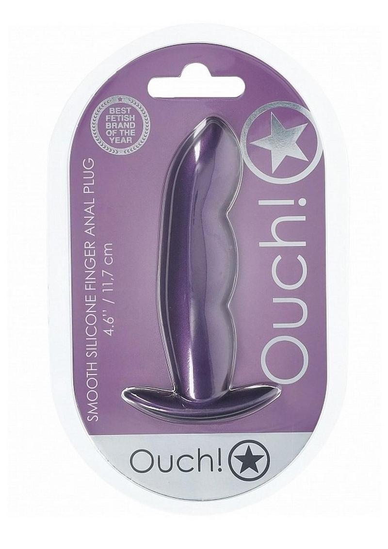 Ouch! Finger Anal Plug Silicone - Metallic