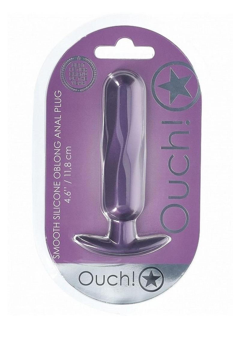 Ouch! Oblong Anal Plug Silicone - Metallic
