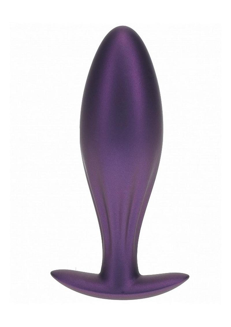 Ouch! Oval Anal Plug Silicone - Metallic