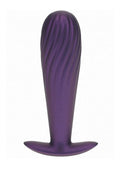 Ouch! Ribbed Anal Plug Silicone - Metallic