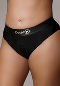 Ouch! Vibrating Strap-On Thong with Removable Butt Straps Rechargeable