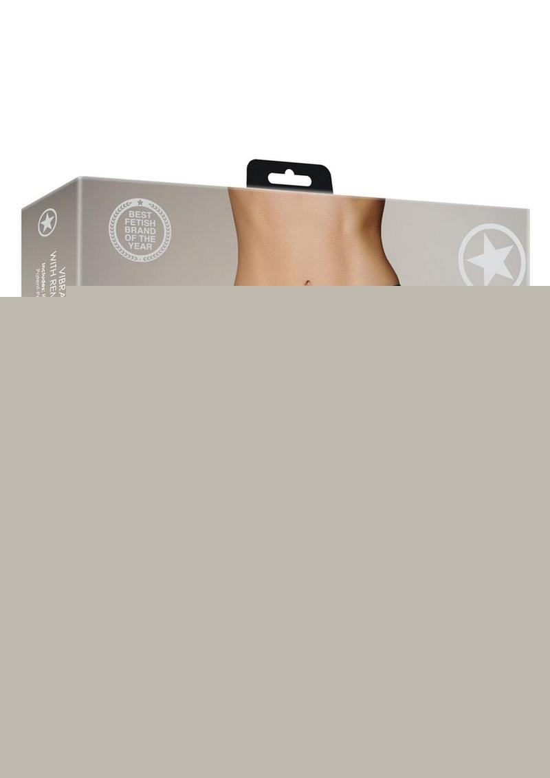 Ouch! Vibrating Strap-On Thong with Removable Butt Straps Rechargeable