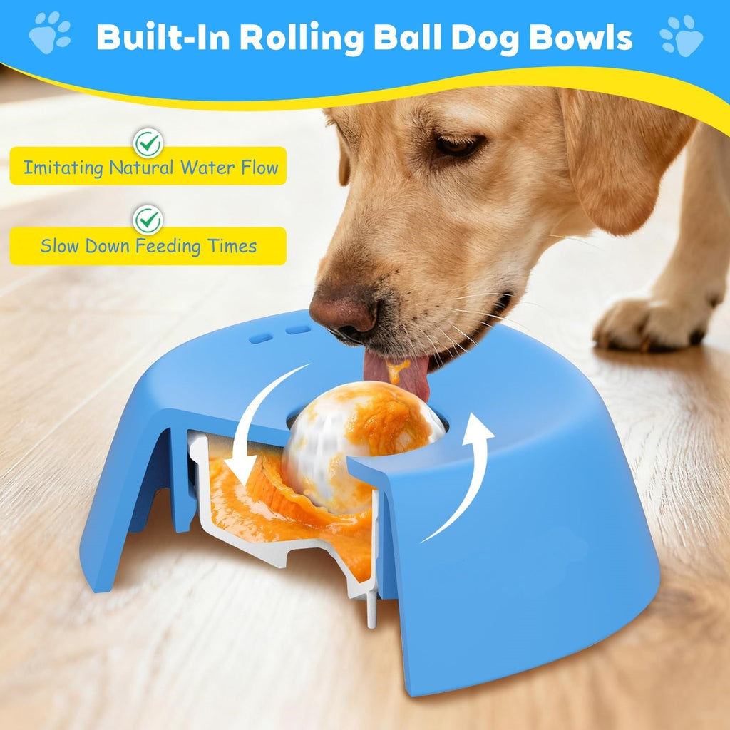 Pet Slow Feeder Licking Bowl – Anti-Choking Dog Slow Feed Bowl for Yogurt, Peanut Butter & Liquid Treats
