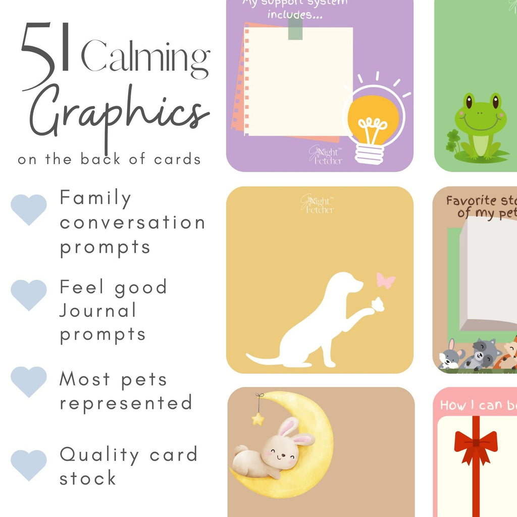 For Kids: Pet Loss Comfort Cards - 51 Affirmations with Prompts