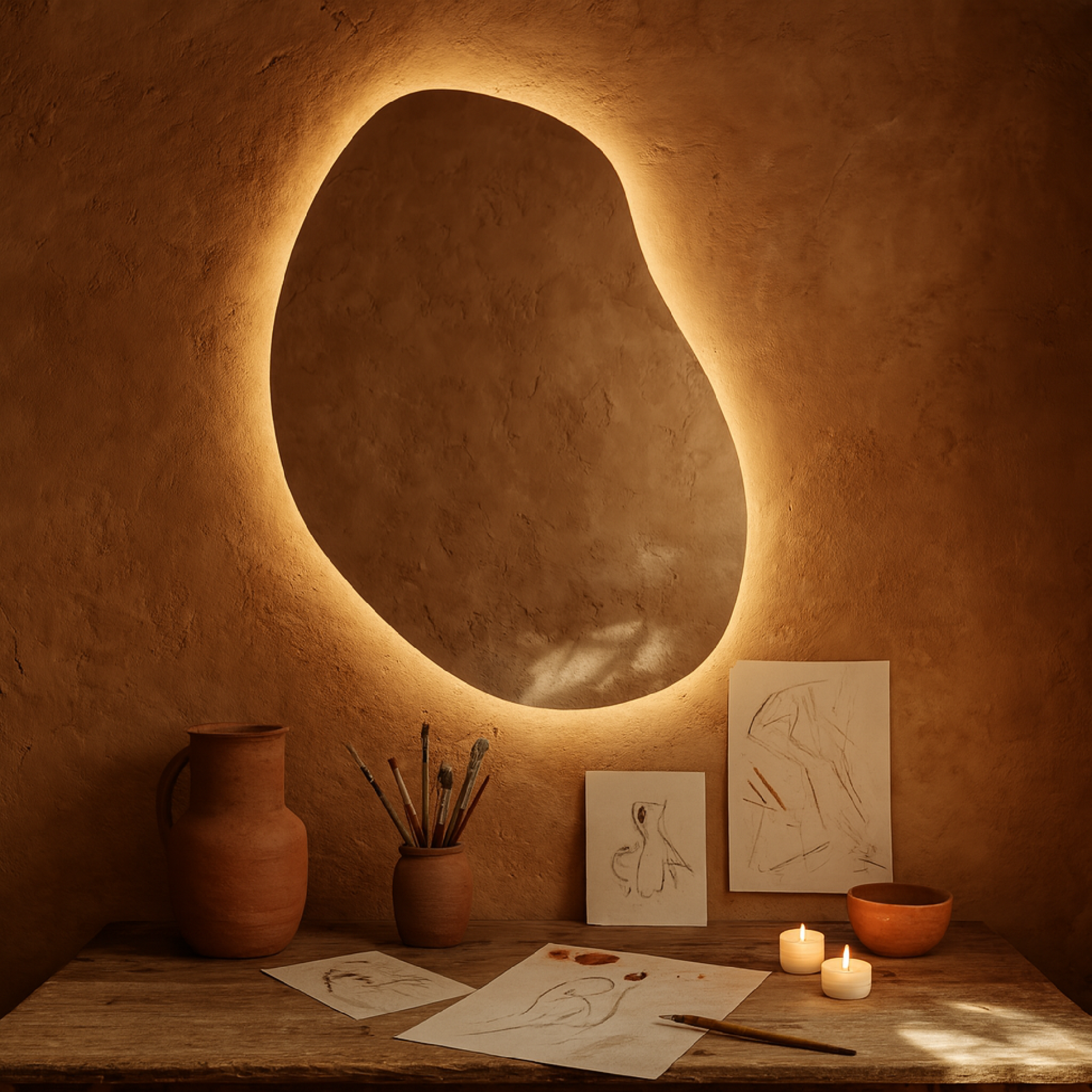 LED Bathroom Mirror with Lights | Irregular Vanity Mirror | Touch Sensor | Custom Sizes