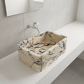 Calacatta Viola Marble Sink | Rectangular Vessel Basin USA | Luxury Natural Stone Bathroom Sink