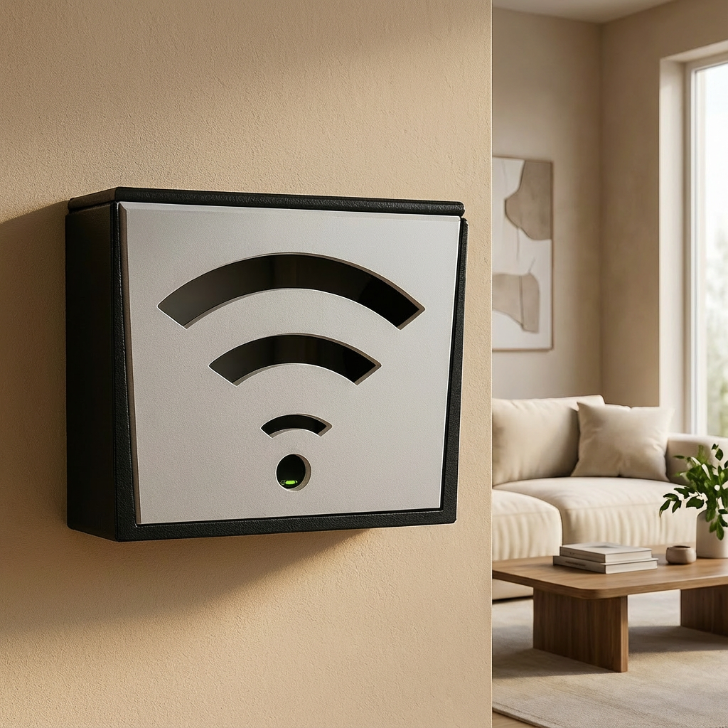 Wall-Mounted WiFi Router Box Cover | Modern Cable Management Organizer