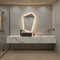 LED Wall Mirror Irregular Shape – Modern Asymmetrical Backlit Bathroom Mirror