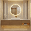 LED Bathroom Mirror – Round Backlit Vanity Mirror, Modern Lighted Wall Mirror