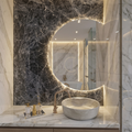 Round LED Bathroom Mirror with Backlight | Modern Lighted Vanity Mirror | Aypars Atelier