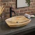 Handcrafted Golden Veined Vanity Sink (40x55x13 cm)