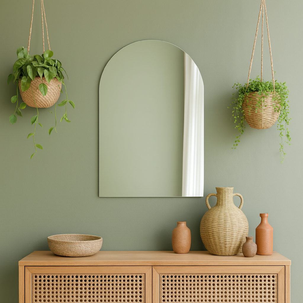 Arched LED Bathroom Mirror – Modern Lighted Vanity Mirror with Touch Sensor | Handmade Frameless Backlit Wall Mirror