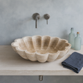 Marble Vessel Sink | Luxury Bathroom Basin 16x22 inches USA | Handcrafted Natural Stone Sink