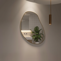 Irregular Wall Mirror – Modern Organic Mirror with Black Frame, Asymmetrical Wavy Mirror for Living Room & Entryway