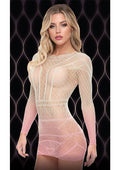 Pink Dusk Log Sleeve Mini Dress
