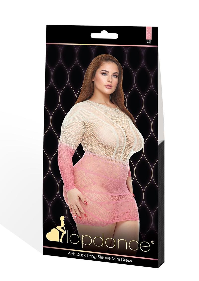 Pink Dusk Long Sleeve Mini Dress