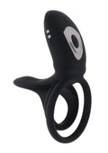 Playboy Just Right Rechargeable Silicone Dual Vibrating Cock Ring with Clitoral Stimulator
