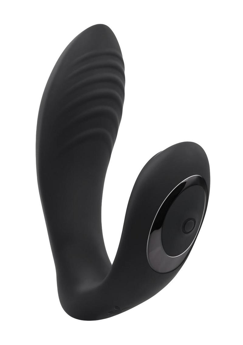Playboy Play Time Rechargeable Silicone Dual Vibrator with Clitoral Stimulator