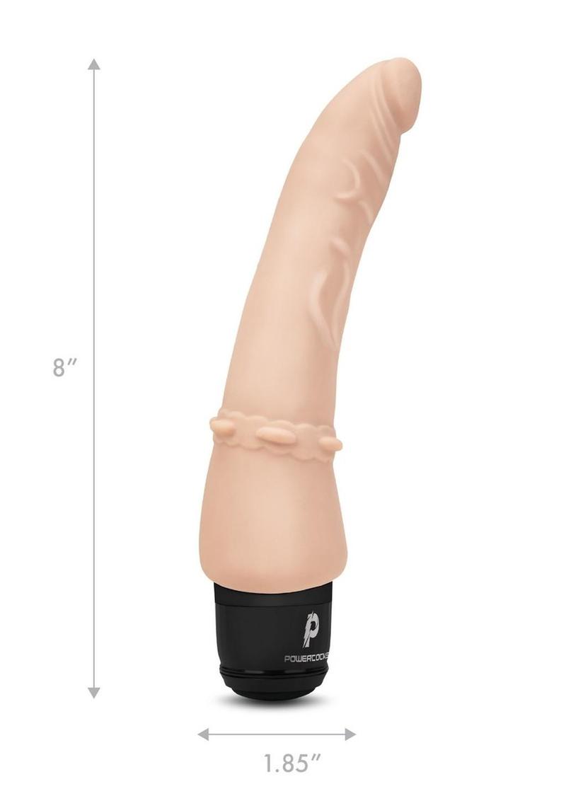 Powercocks Silicone Rechargeable Slim Anal Realistic Vibrator