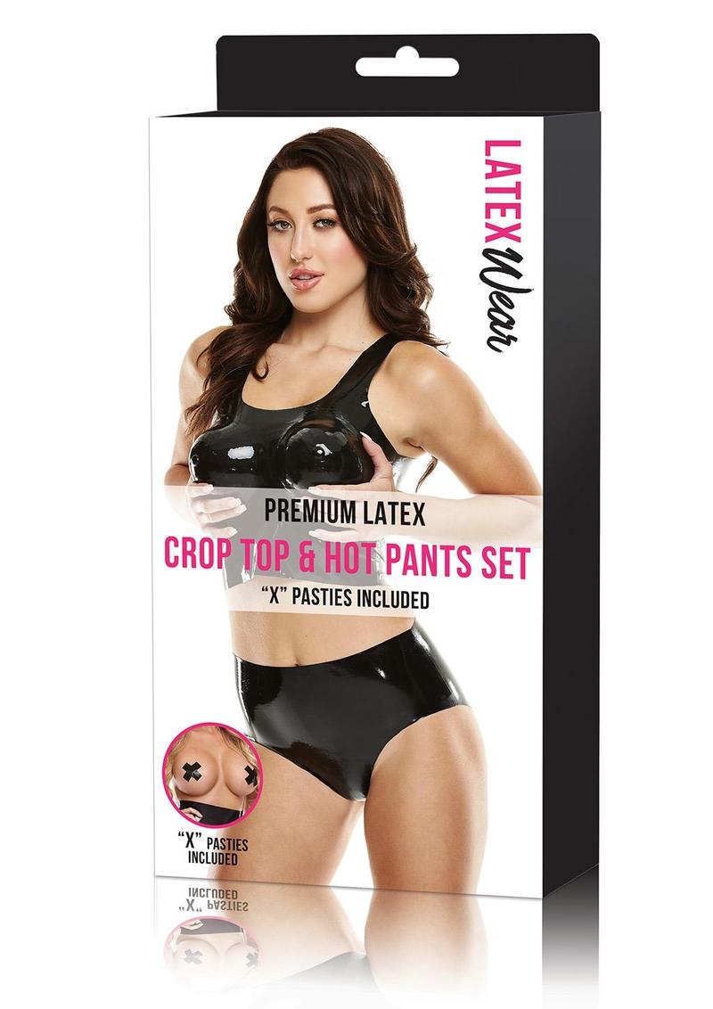 Premium Latex Croptop/Hot Pants