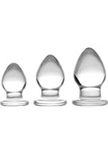 Prisms Triplets 3 Piece Glass Anal Plug Kit