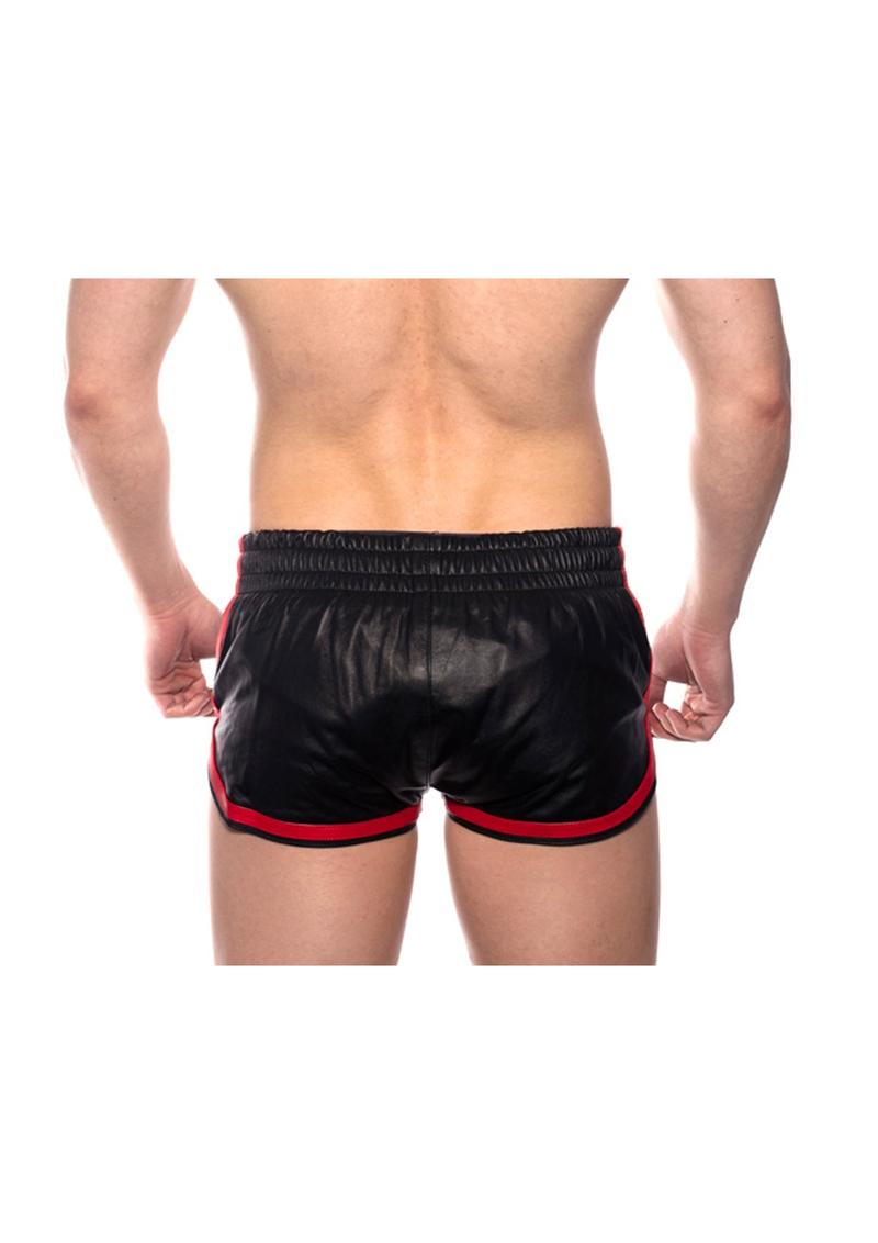 Prowler Red Leather Sport Shorts