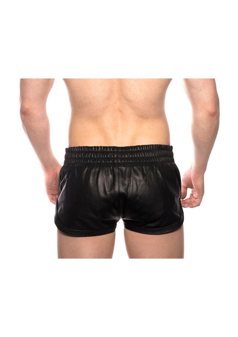 Prowler Red Leather Sport Shorts