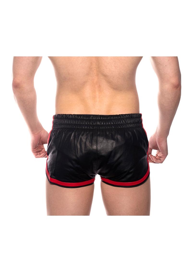 Prowler Red Leather Sport Shorts