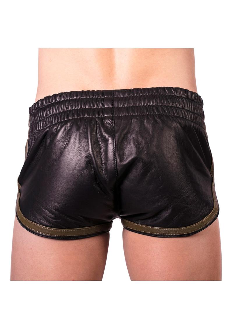 Prowler Red Leather Sport Shorts