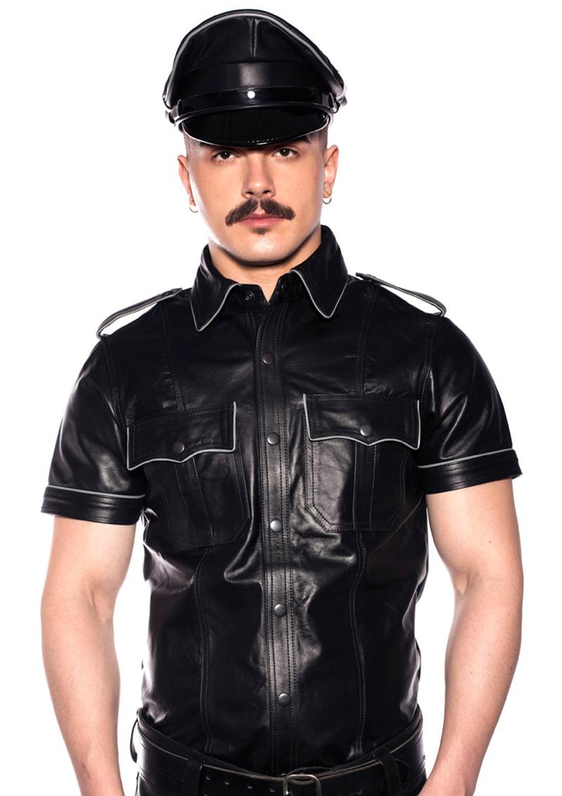 Prowler Red Police Shirt Piped