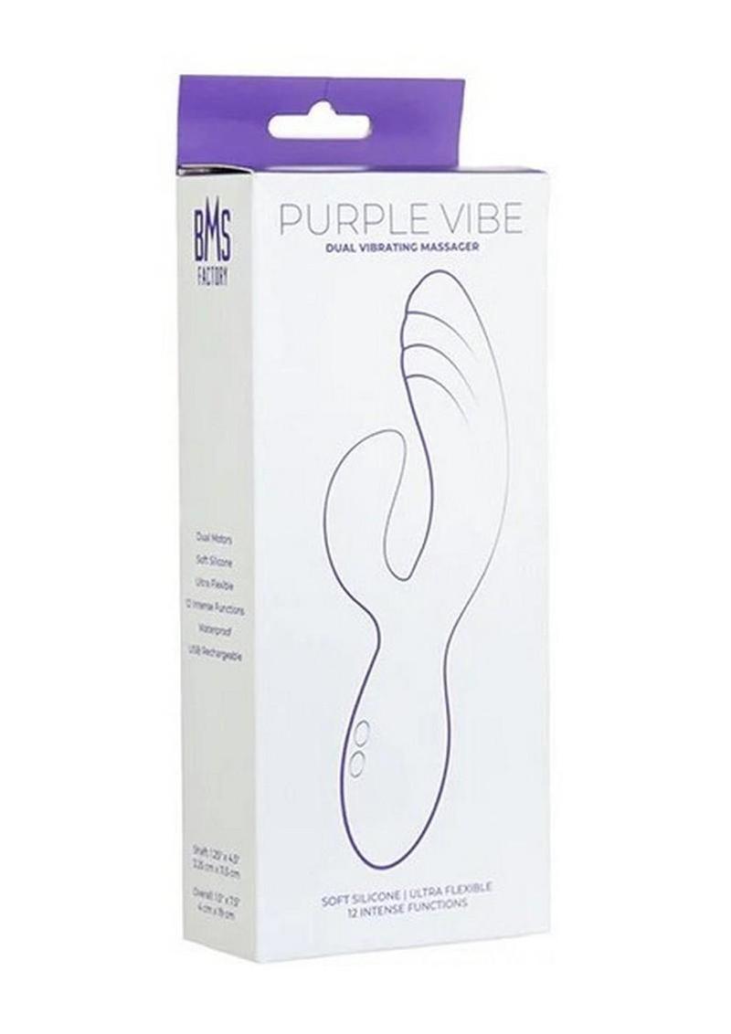 Purple Vibe Rechargeable Silicone Dual Vibe Massager