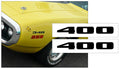 1972 Plymouth - Road Runner - GTX - Fender Decal Set - 400 Numeral
