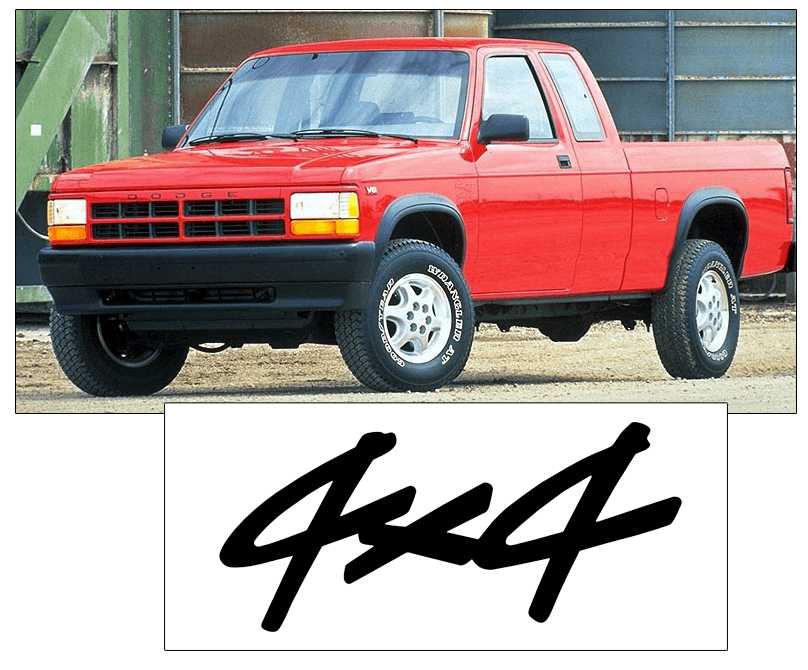 1996 Dodge Dakota - 4x4 - Tailgate Decal