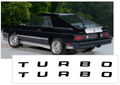 1983-87 Dodge Charger Shelby TURBO Hood Decal Set
