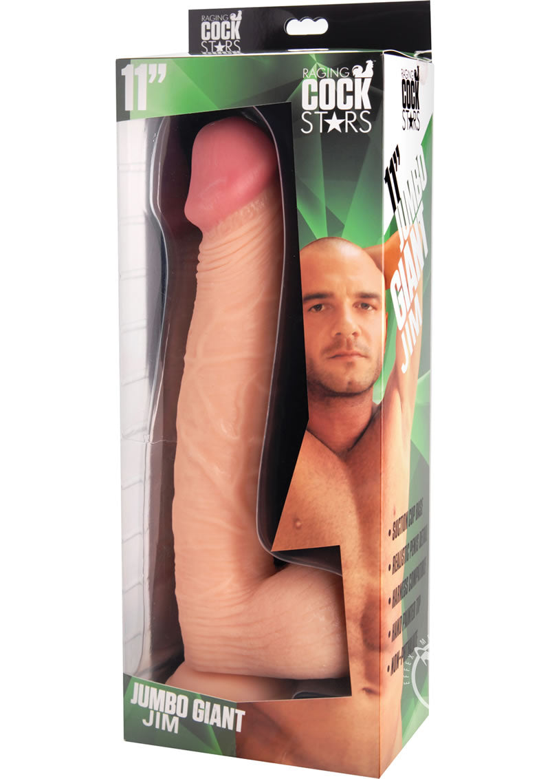 Raging Cockstars Jumbo Giant Jim 11in Dildo