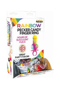 Rainbow Pecker Ring Pops - 12 Count