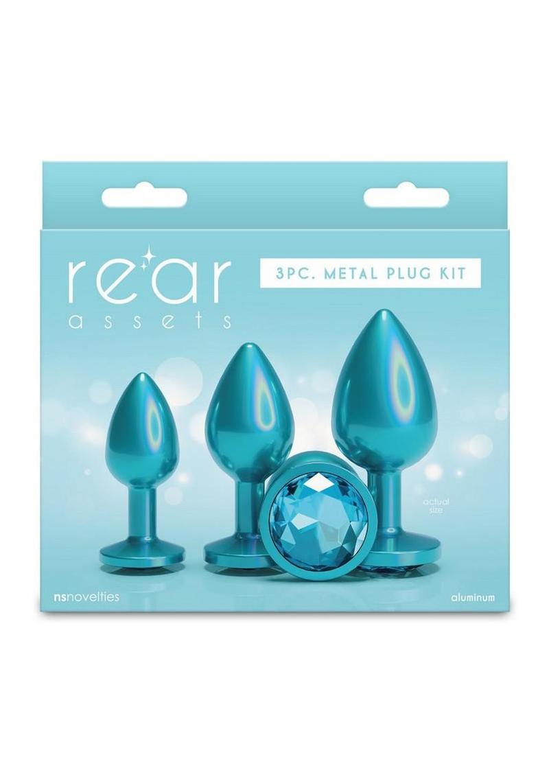 Rear Assets Tapered Trainer Chrome Plated Anal Plugs Kit