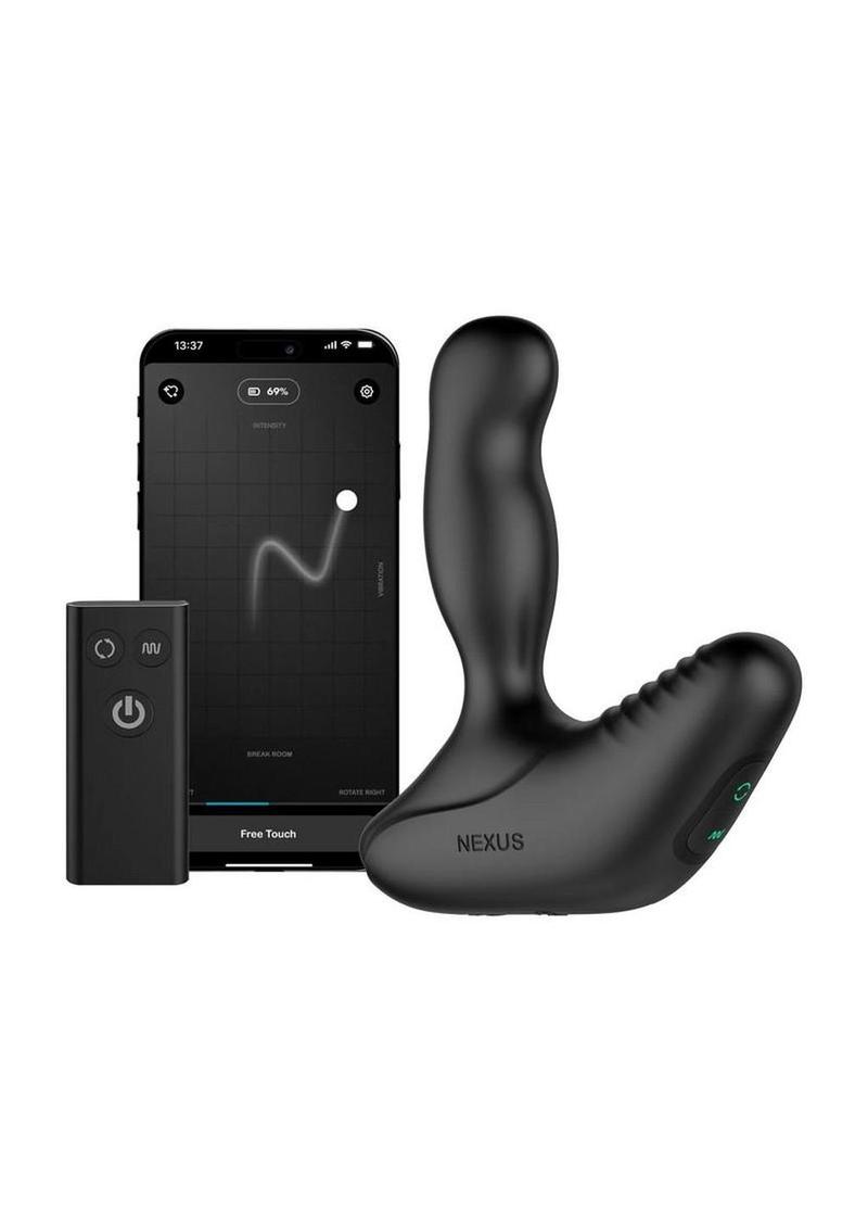 Revo Stealth App Enabled Rechargeable Silicone Rotating Prostate Massager with Remote Control