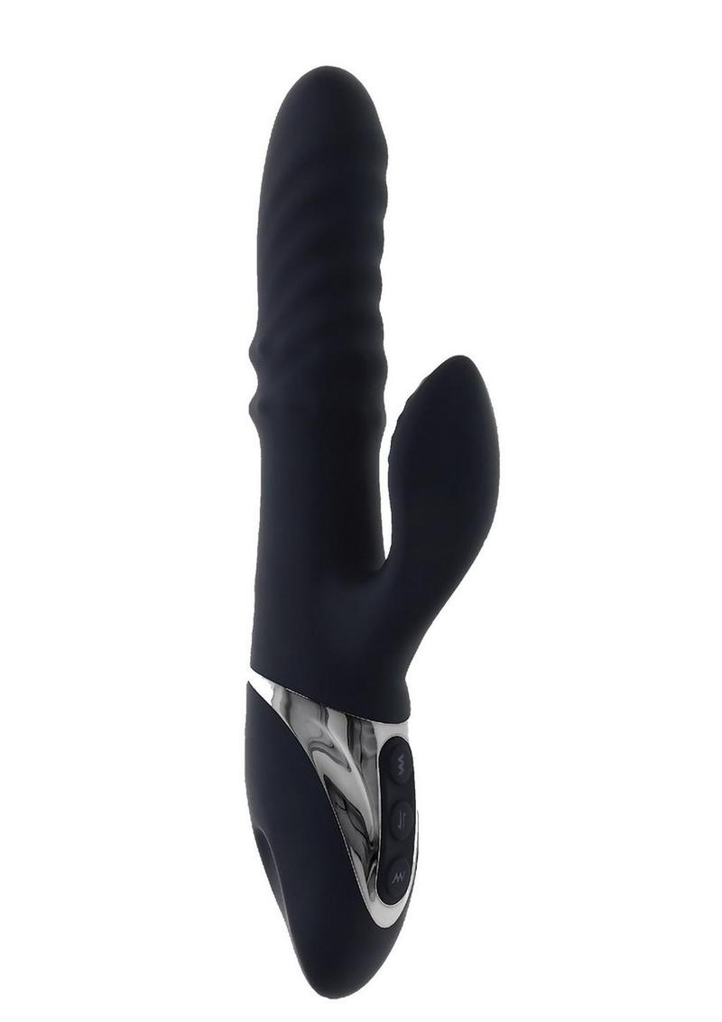 Ring It Home Silicone Rechargeable Vibrator with Clitoral Stimulator