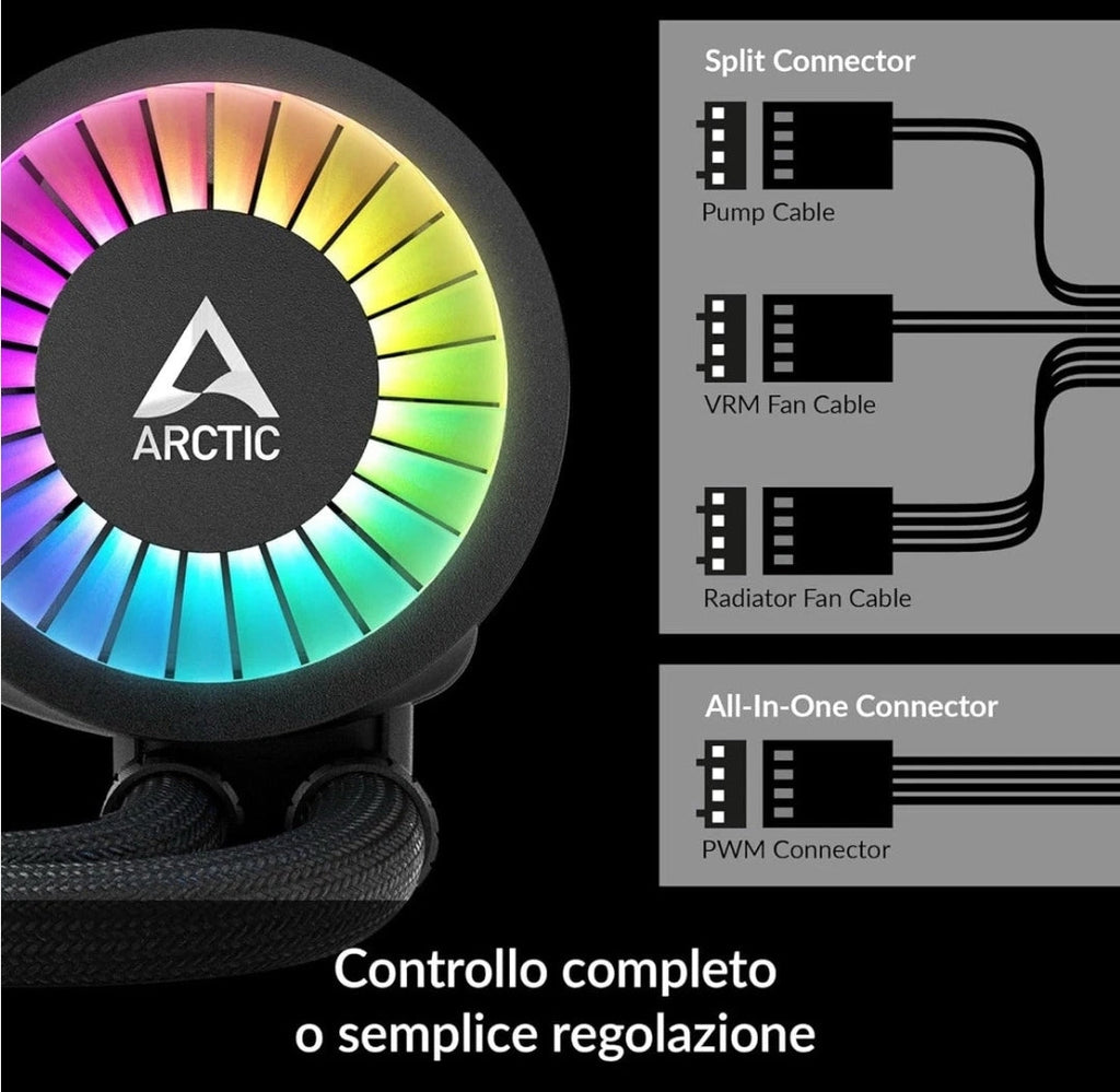 Open Box Arctic Liquid Freezer III 240 A-RGB Multi-Compatible - Black ACFRE00142A