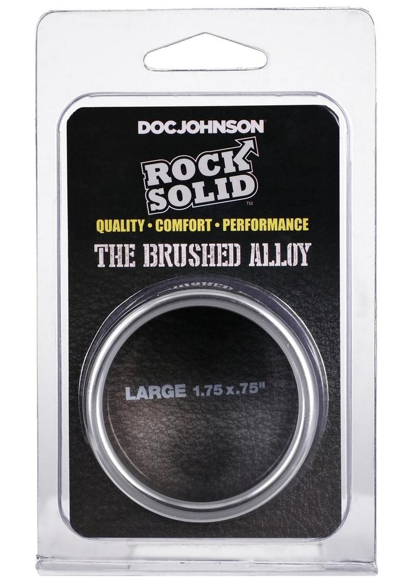 Rock Solid Brushed Alloy Aluminum Cock Ring