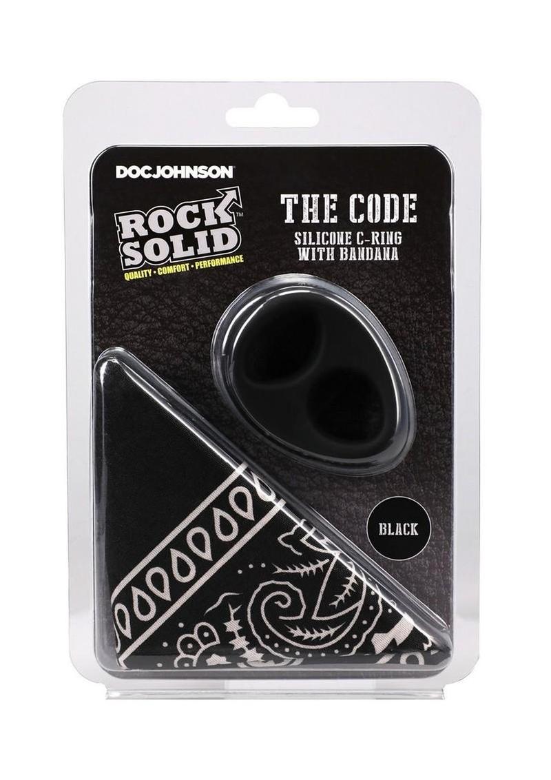 Rock Solid The Code Silicone Cock Ring with Bandana