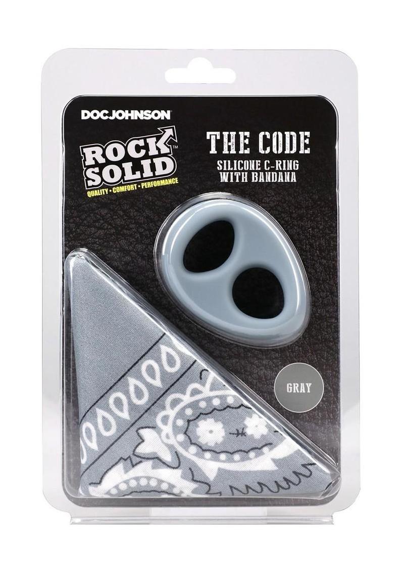 Rock Solid The Code Silicone Cock Ring with Bandana