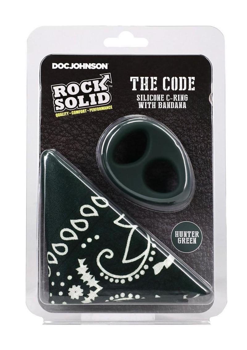 Rock Solid The Code Silicone Cock Ring with Bandana
