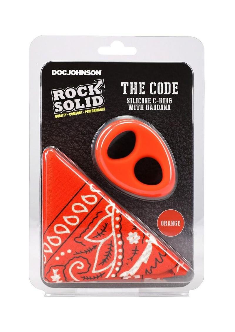 Rock Solid The Code Silicone Cock Ring with Bandana